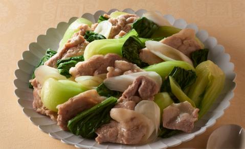 豚肉とチンゲン菜の中華煮